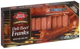 Dietz & Watson Beef Deli Franks - 24 ea, Nutrition Information | Innit