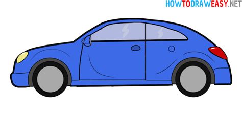 How to Draw a Cartoon Car - How to Draw Easy