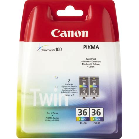 Original Canon CLI-36 Colour Twin Pack Ink Cartridges (1511B018 ...