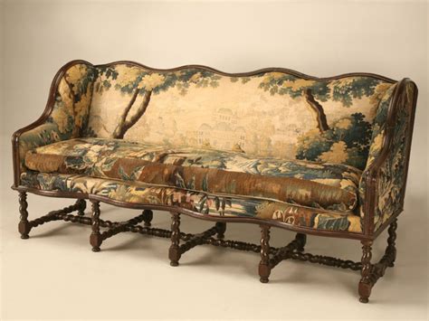 Original Antique French Louis XIII Sofa with Earlier Aubusson Upholstery | Upholstery, Modern ...