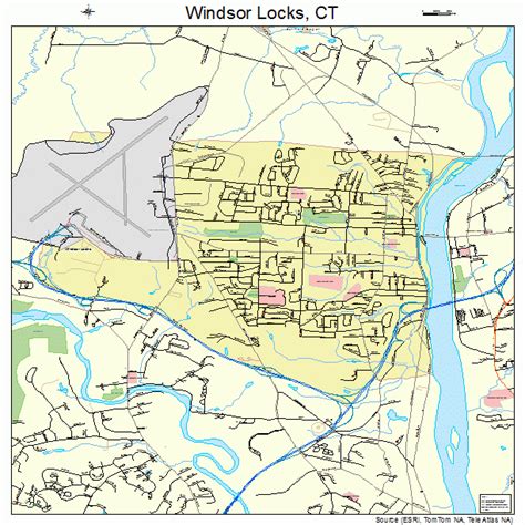 Windsor Locks Connecticut Street Map 0987140