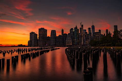 New York Sunset, HD wallpaper | Peakpx