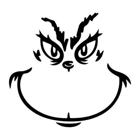 Grinch Smirk SVG - Etsy