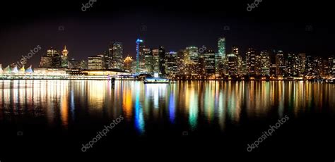 Vancouver Skyline at Night — Stock Photo © cybernesco #28173891