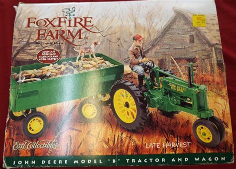 Ertl Collectibles John Deere Model "B" Tractor & Wagon FoxFire Farm ...