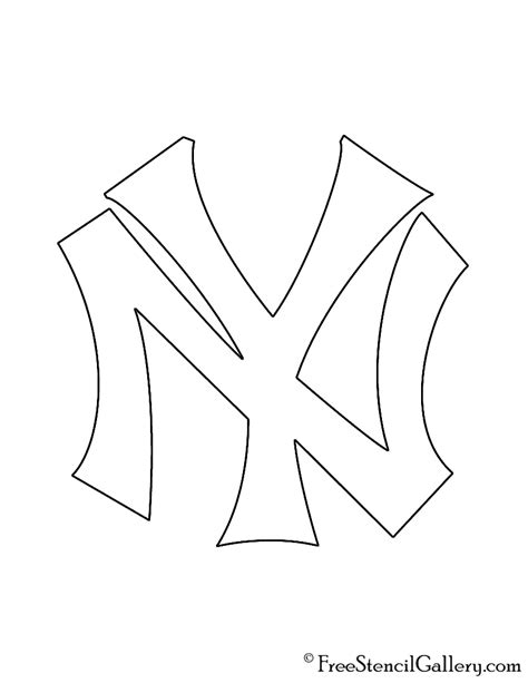 MLB - New York Yankees Logo Stencil | Free Stencil Gallery