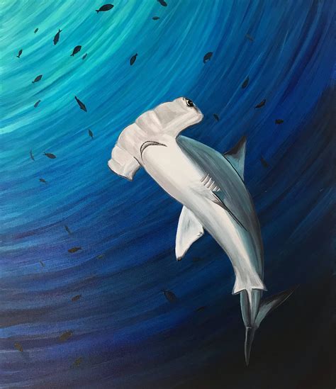 Hammerhead - Etsy | Shark painting, Funny paintings, Cool paintings