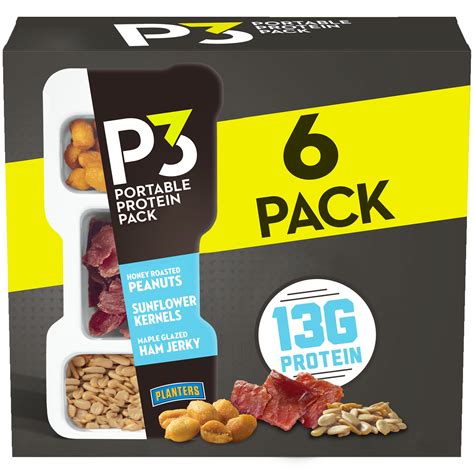 P3 Portable Protein Snack Pack with Honey Roasted Peanuts, Sunflower ...