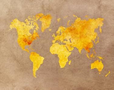 world map yellow | Yellow art print, Framed world map, World map
