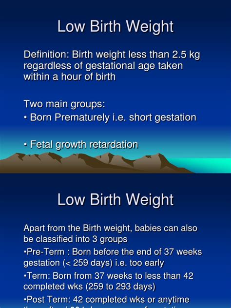 Low Birth Weight | Low Birth Weight | Preterm Birth