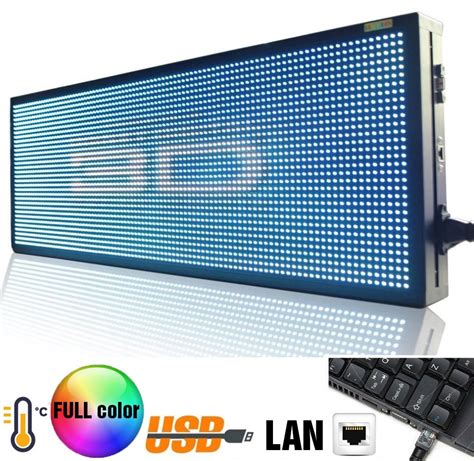 Large LED panel with full color display - 76 cm x 27 cm | Cool Mania