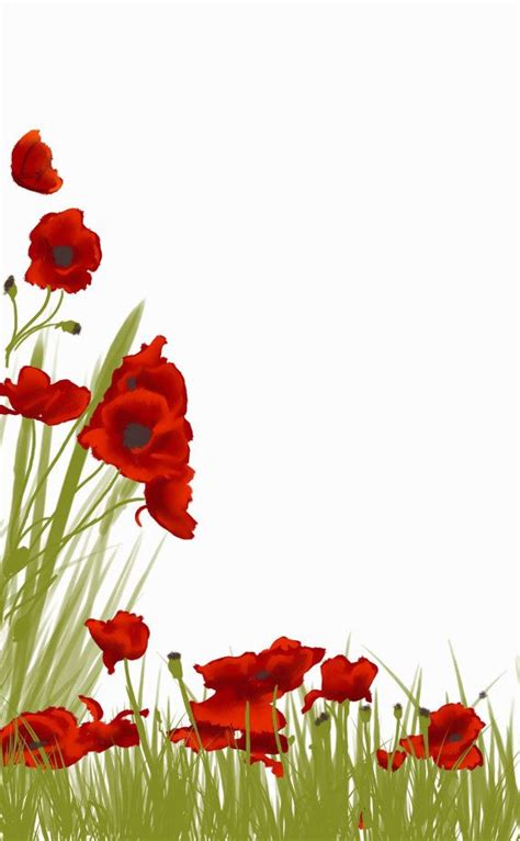 Handpainted poppies for gift tags, pages, borders and cards - Clipart ...