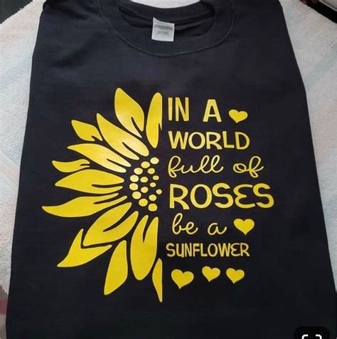 Sunflower T Shirt | Vinyl shirts, Cute shirt designs, Shirts with sayings