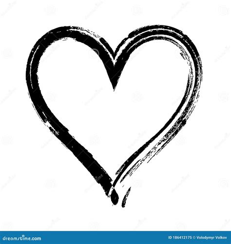 Hand Drawn Heart Vector Illustration - Calligraphy Stock Vector - Illustration of logo, hand ...