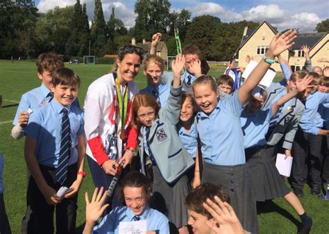 Gold medallist Crista Cullen inspires pupils at Witham Hall School