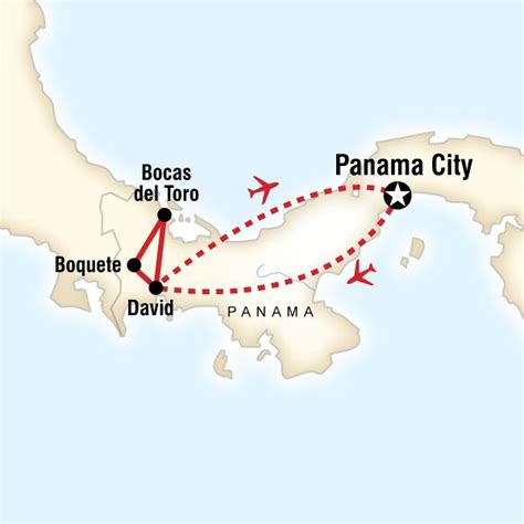 Map of the route for Best of Panama | Panama city panama, Travel tours ...