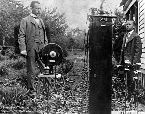 Circa 1900 - Wireless Telephone inventor Nathan B. Stubblefield and his son Bernard at their ...