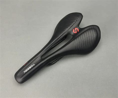 Bicycle seat cushion MTB Mountain Road bike full carbon fibre + Genuine leather saddle carbon ...