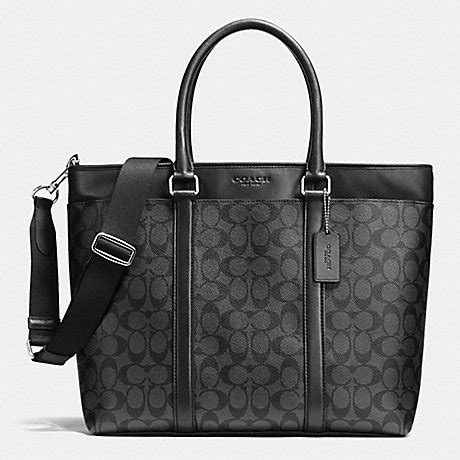 COACH F71876 - BUSINESS TOTE IN SIGNATURE - CHARCOAL/BLACK | COACH HANDBAGS