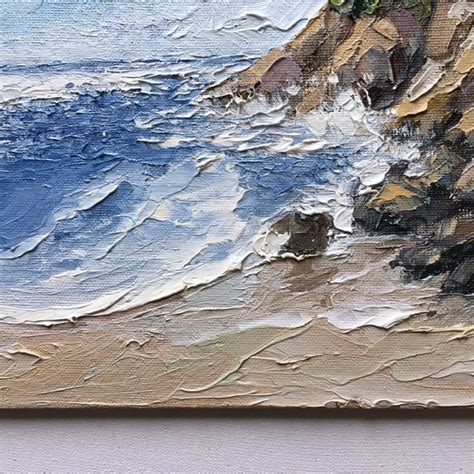 Ocean Rock Painting Original Oil Seascape Artwork National P - Inspire ...