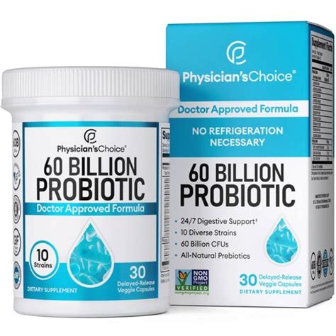 Physician's Choice 60 Billion Probiotic With Prebiotic Capsules - 30ct ...