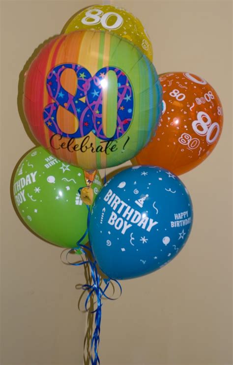 80th birthday balloons (male) | 80th birthday, Birthday balloons, 80th ...