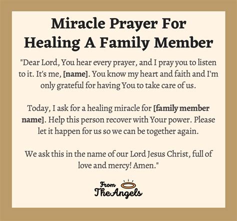 7 Miracle Prayers For Healing A Family Member: With Images