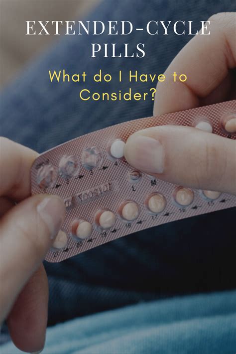 Extended-Cycle Birth Control Pills: What do I Have to Consider? | Birth control pills, Birth ...