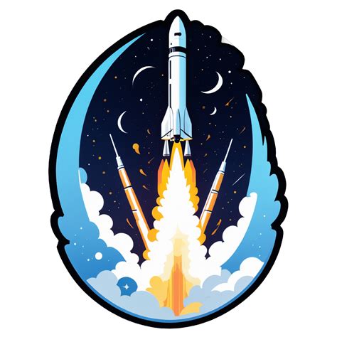 I made an AI sticker of A falcon 9 roaring in sky