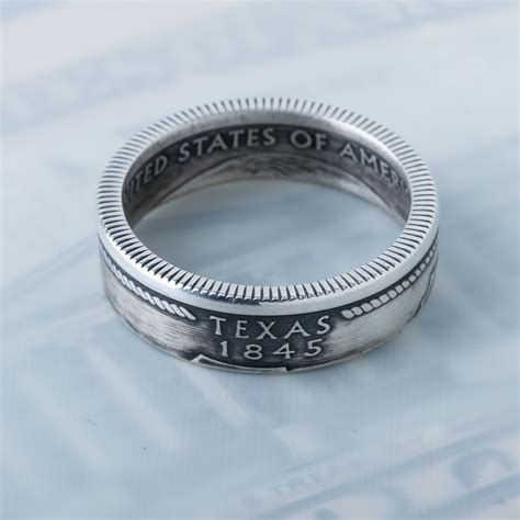 90% Silver Quarter Coin Ring // Texas (Size 5) - Josh's Coin Rings ...