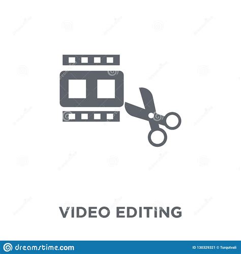 Video Editing Icon. Trendy Video Editing Logo Concept On White B Vector ...