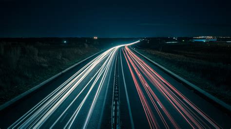 Time lapse photography, Highway, Night traffic, Traffic lights HD wallpaper | Wallpaper Flare