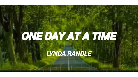 Lynda Randle | One day at a time lyrics - YouTube