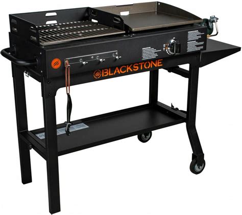 Charcoal Grill and Gas Griddle Combo Flat Top Hibachi Barbecues Outdoor ...