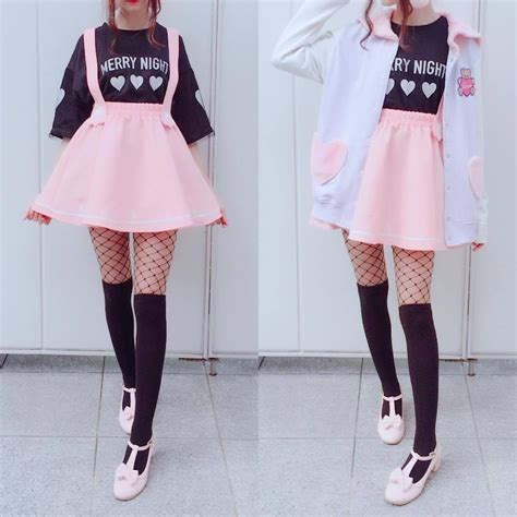 Cute Stretchy Kitty Skirt SAN51 Asian Fashion, Cute Fashion, Girl ...