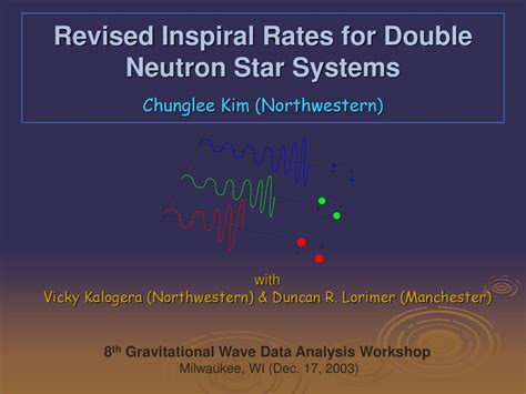 8th Gravitational Wave Data Analysis Workshop - ppt download