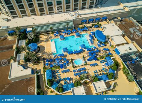 Beau Rivage Biloxi Casino Resort Pool Deck Stock Photo - Image of aerial, lounging: 124382716