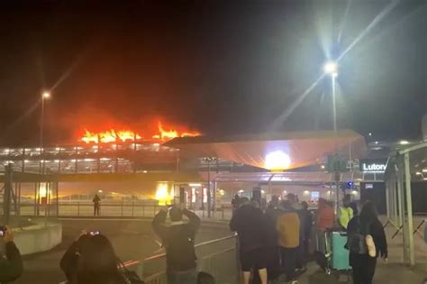 Luton Airport car park fire sees flights diverted to Stansted Airport ...