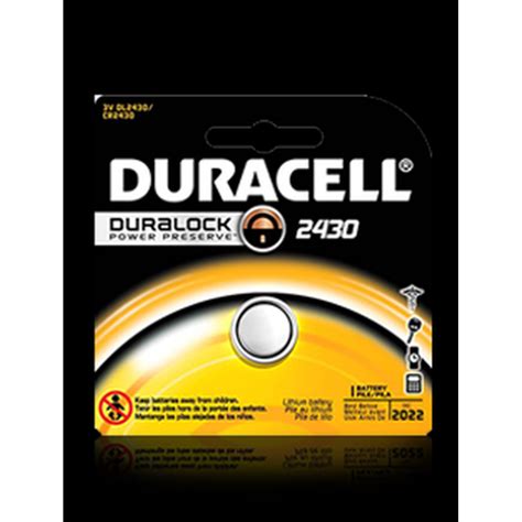 zBattery.com | Duracell-DL2430BPK-3V-Lithium-Coin-Cell-Battery