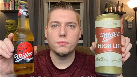 Miller Genuine Draft VS Miller High Life Blind Taste Test: BEER BATTLE! - YouTube