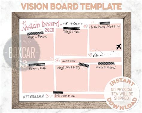 Vision Board Notion Template - Printable Word Searches