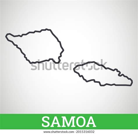 Simple Outline Map Samoa Vector Graphic Stock Vector (Royalty Free ...