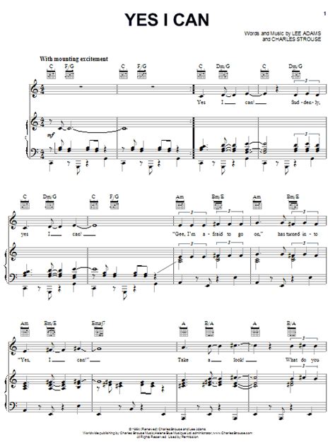 Yes I Can | Sheet Music Direct