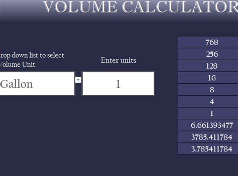 Liquid Volume Calculator