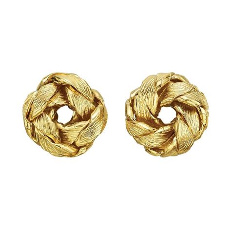 Tiffany and Co. Yellow Gold Leaf Knot Earrings at 1stDibs | tiffany ...