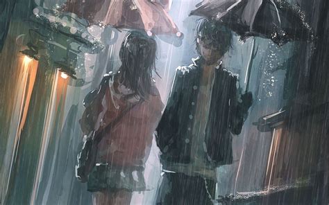 Rain Anime, anime couple rain HD wallpaper | Pxfuel