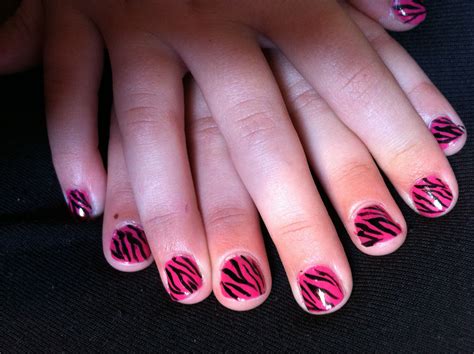 Hot Pink Zebra Print Child Nail Art | Hot pink zebra print, Nails, Nail art