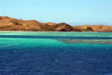 Clear Blue Water Around an Island in Fiji Stock Image - Image of south, clear: 224171529