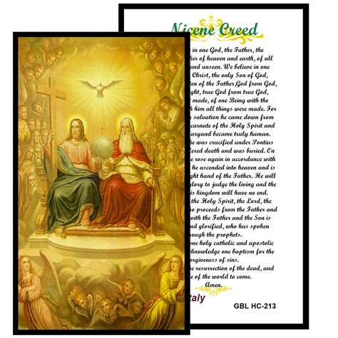 Nicene Creed Laminated Holy Card Prayer card