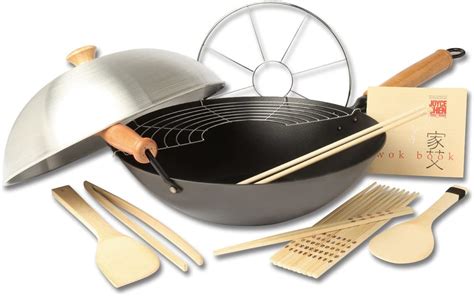 Joyce Chen 22-9938 Pro Chef 14-Inch Excalibur Non-Stick Wok Set